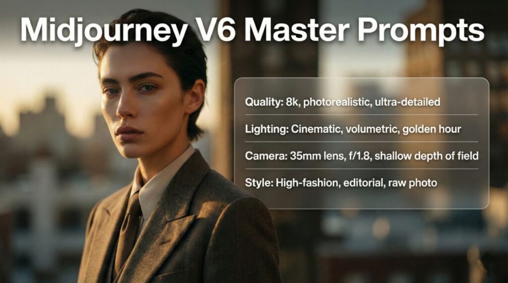 Midjourney V6 Masterclass: How to Generate 8k Professional Photos (Prompts Included)